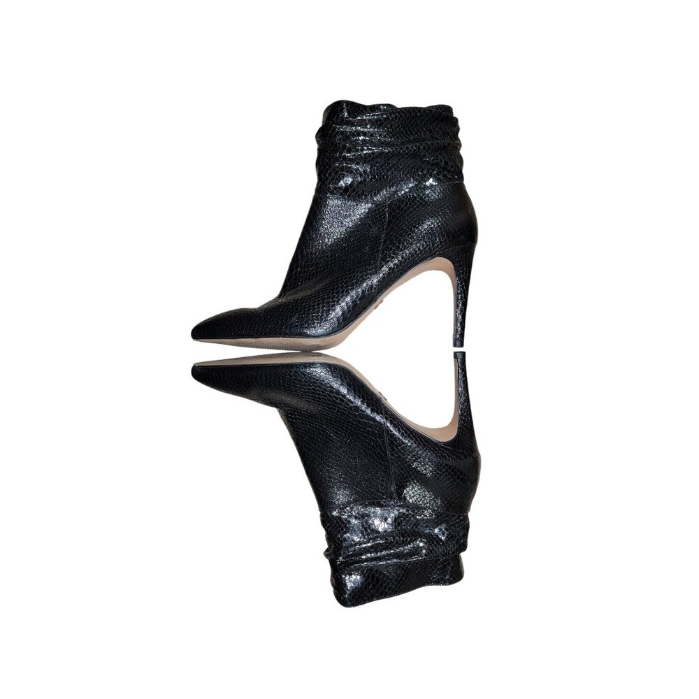 XOXO Womens Taylor Black Snake Print Ankle Boots - Women's 8 - Picture 4 of 10